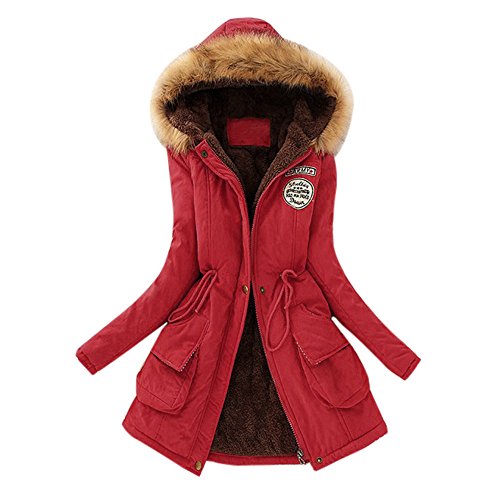 Christmas Novetly Coat Womens Warm Artificial Fur Collar With