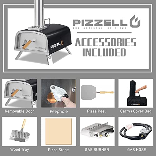 PIZZELLO Propane Pizza Oven Wood Fired Outdoor Foldable Pizza Ovens