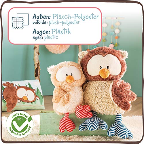 NICI Kuscheltier Eule Owluna mit drehbarem Kopf 25 cm – Eule Plüschtier für Mädchen, Jungen & Babys – Stofftier Eule zum… – Bild 5