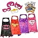 Justice League 4 different Superhero Cape and Mask Costumes Come with 295+ Stickers Take Party Pack Gifts for Kids (Grils)