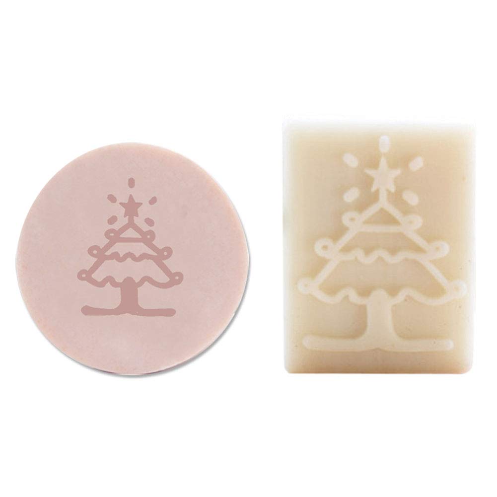 WDC Natural Handmade Soap Stamp Seal Resin Mini Stamp (Christmas Tree)