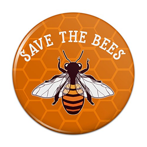 Save The Bees Honey Pinback Button Pin Badge - 2.25