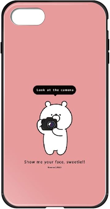 Amazon ガラスハイブリッドケース Iphonese 第2世代 カバー かわいい キャラクター Lineスタンプクリエイター Naonao3 ガーリーくまさん 3122 C カメラ Iphonese2 アイフォンse2 エスイー2 ケース 背面 Tpuケース バンパー 衝撃吸収 硬度 9h 強化ガラス