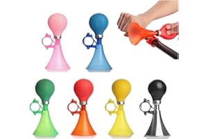Kids Mixed Color Bicycle Horn Air Squeeze Horn Kids Bicycle Bell for Girls or Boys, Bicycle Bulb Horn, Scooter Horn (Red, Blu
