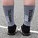 Just Wrestle Printed Mid Calf Socks | Wrestling Socks by ChalkTalkSPORTS | Large | Gray