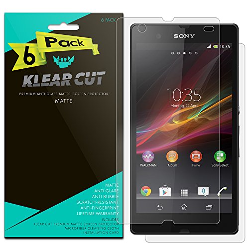 Sony Xperia Z Front + Back Protector [6-Pack], Klear Cut High Definition Matte Front + Back Protector for Sony Xperia Z (C6602 / C6603 / C6606) PET Film Anti-Glare and Anti-Bubble Shield