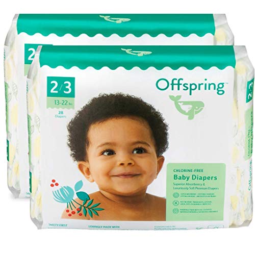 Offspring Disposable Diapers Size 2 to Size 3 Eco-Friendly Premium Ultra Soft – Double Leak Guard Technology – Made with…
