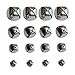 CREATRILL 160 PCS Silver Christmas Jingle Bells Mini Small Bells Bulk for Festival & Party Decorations/DIY Craft, 4 Sizes (10mm, 15mm, 20mm, 25mm)