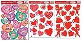 Valentines Day Window Clings, Bundle of 3