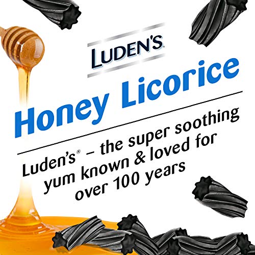Luden's Deliciously Soothing Throat Drops, Honey Licorice Flavor, 30