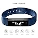 007plus Fitness Tracker, D115 Concise Style Point Touch Activity Tracker (Blue)