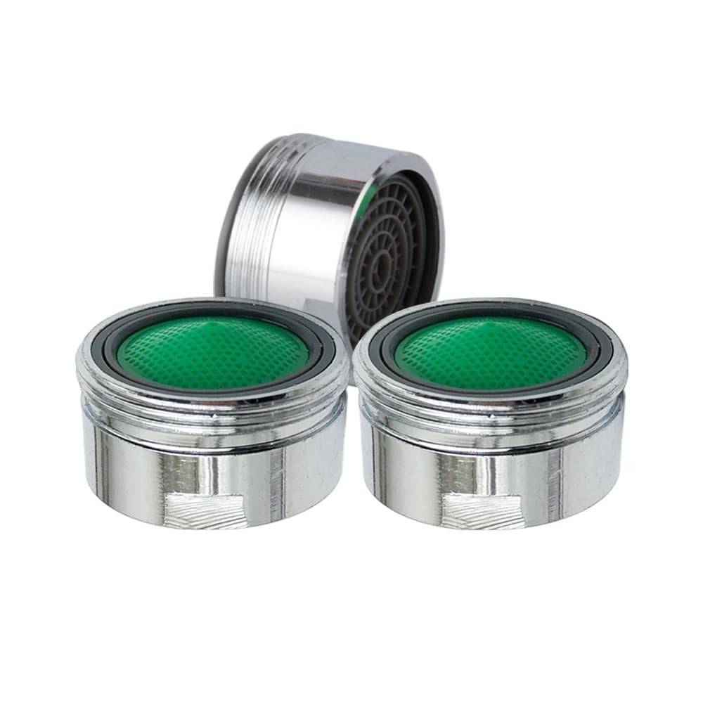 Faucet Aerator 20mm, 3Pcs Shower Flow Restrictor Tap Filter Replacement Parts with Copper Shell for Kitchen Bathroom (M20)