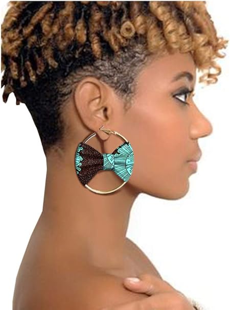 Amazon Co Jp アフリカ民族バティックリボンピアス Earring001 ホーム キッチン