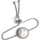 Virgin Mary Mother of Pearl Adjustable Chain Bracelet