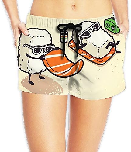 Cute Rice Balls And Bacon/Woman's Fashionable Beach Shorts Swim Trunks
