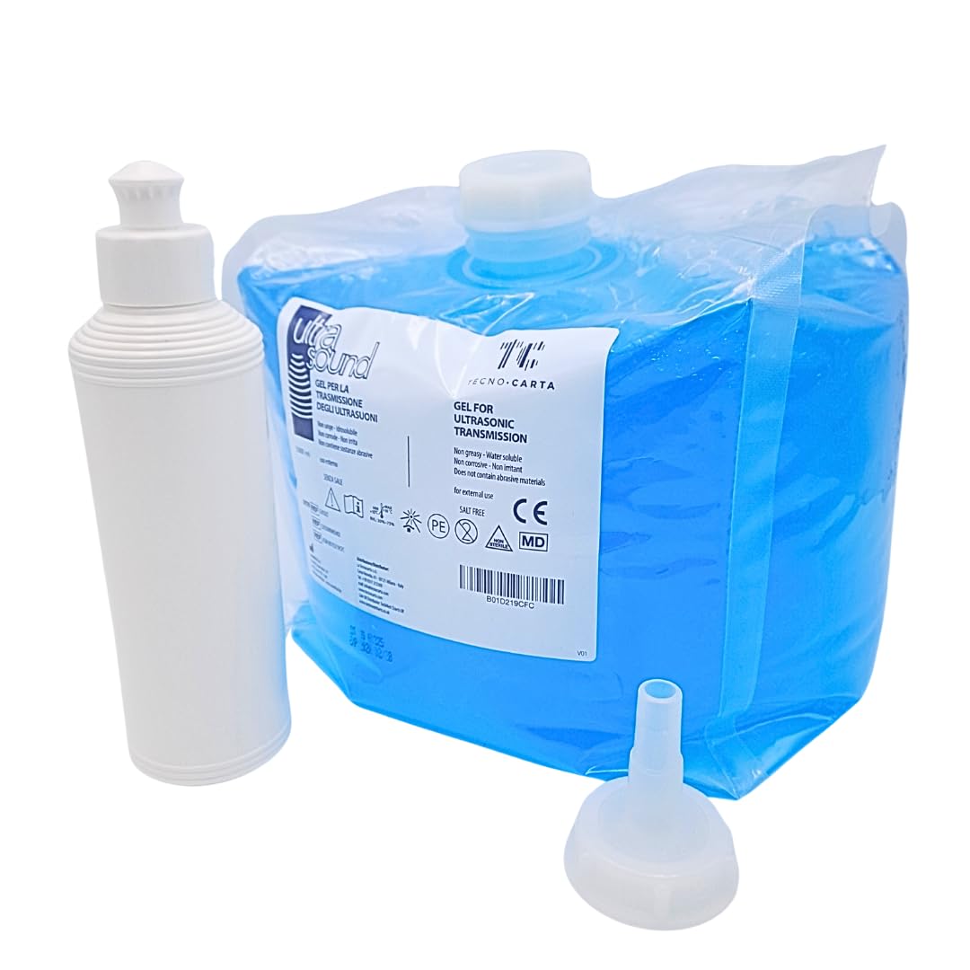 Tecnocarta - Ultrasound Transmission Gel with Decanting Spout - GUS5LTPS - 5 Litres - Blue