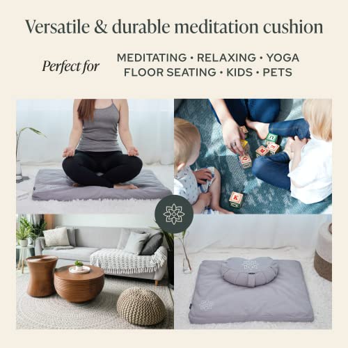 Mindful & Modern Zabuton Meditation Mat Cotton Filled Yoga and