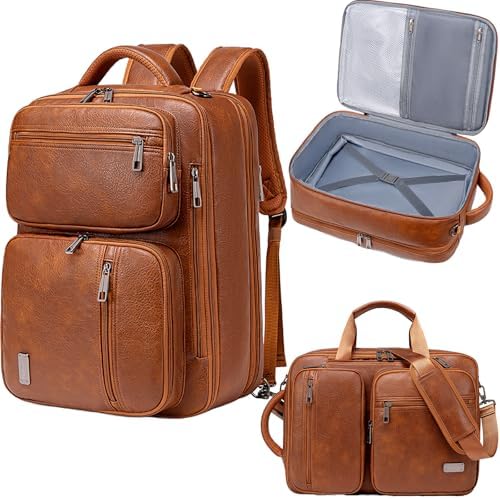 3 in 1 leather backpack laptop bag convertible backpack Amazon.com: HUAETING 3 in 1 Laptop Bag for Men 17.3 Inch Laptop Backpack  Computer Bag for Business/Work/Travel Convertible Backpack Messenger  Shoulder Bag for Men Women Black : Electronics