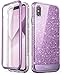 i-Blason Cosmo Full-Body Bumper Case for iPhone Xs (2018) / iPhone X (2017), Purple Glitter, 5.8