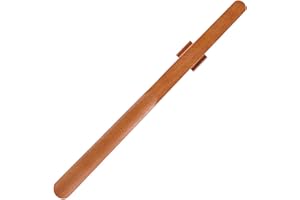 Cndiyald Wood Long Handled Shoe Horn, 21.7 Inch Magnetic Wall Mounted Shoe Helper for Seniors Elderly Pregnant Women