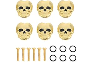 6pcs Tuning Peg, Tuning Key Button Heads for Folk, Electric and Acoustic Guitar(Gold)