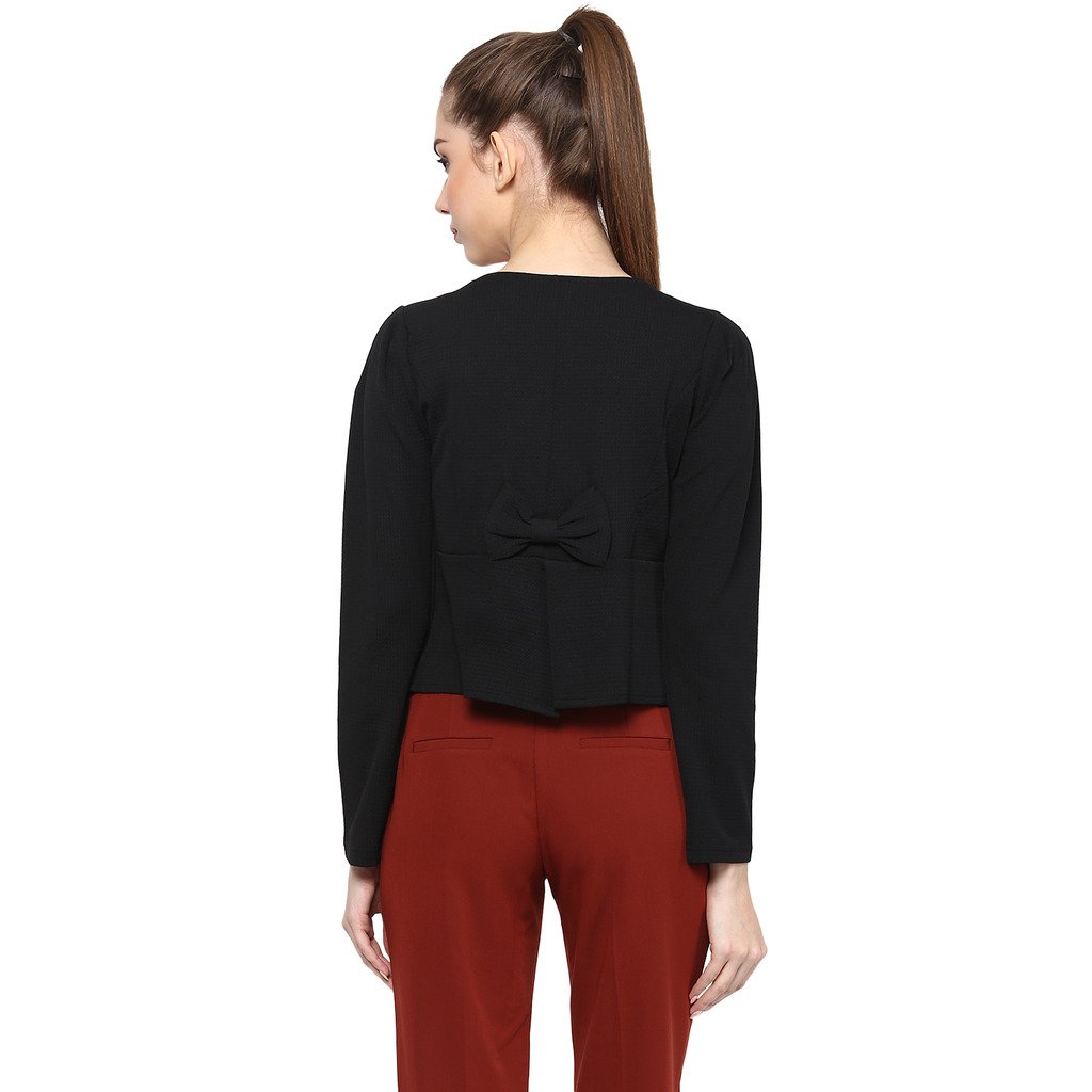 fashion flavor women's black winter jacket