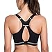 SYROKAN High Neck Plus Size Sports Bras for Women High Support Racerback Full Coverage Padded Wireless Bra Black 38E
