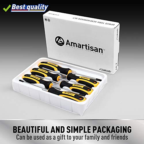 image for Amartisan 6-Piece Magnetic Torx Screwdrivers Set, Security Tamper Proo