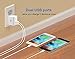 Antopos USB Wall Charger 3.1A (15W) Dual Port Travel Power Adapter with [2 Pack] 6 Feet Data USB Charging Cord for iPhone X/8/7/6S/6/Plus/SE/5S/5C, iPod, iPad