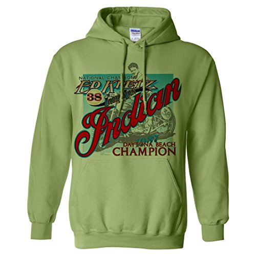 Indian Motorcycle Classic Ed Kretz Sweatshirt Hoodie - Kiwi 3X-Large
