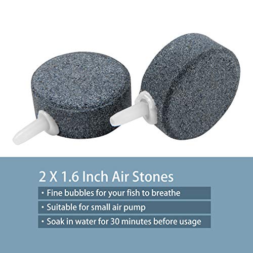 Wenshall Aquarium Air Pump Accessories Set with 2 Air Stone 7 Ft