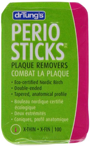 Dr. Tung's - Perio Sticks Plaque Removers X-Thin - 100 Sticks - Pack of 6