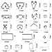 40 Pieces Cookie Cutters for Kids 3D Biscuit Cutter Set - SZBOB Stainless Steel Cookie Cutters Shapes Cake Baking Tools,Christmas tree,Snowman,Deer,Sled,Piping Tips,Pastry Bags,Cake Decorating Kits