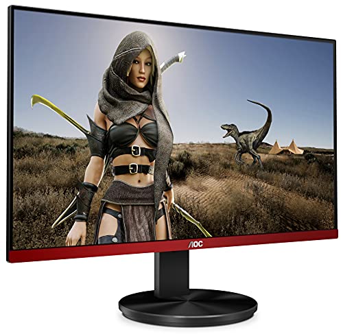 AOC G2590FX 25" Framless Gaming Monitor, FHD 1920x1080, 1ms, 144Hz, G-SYNC Compatible+AdaptiveSync, 96% sRGB, DisplayPort/HDMI/VGA, VESA, 25 inch, Black / Red