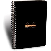 Rhodia Wirebound Meeting Book, A4+, Pre-Printed - Black