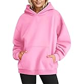 Women's Long Sleeve Oversized Pullover Solid Color Hoodie Fall Winter Sweatshirt with Pocket