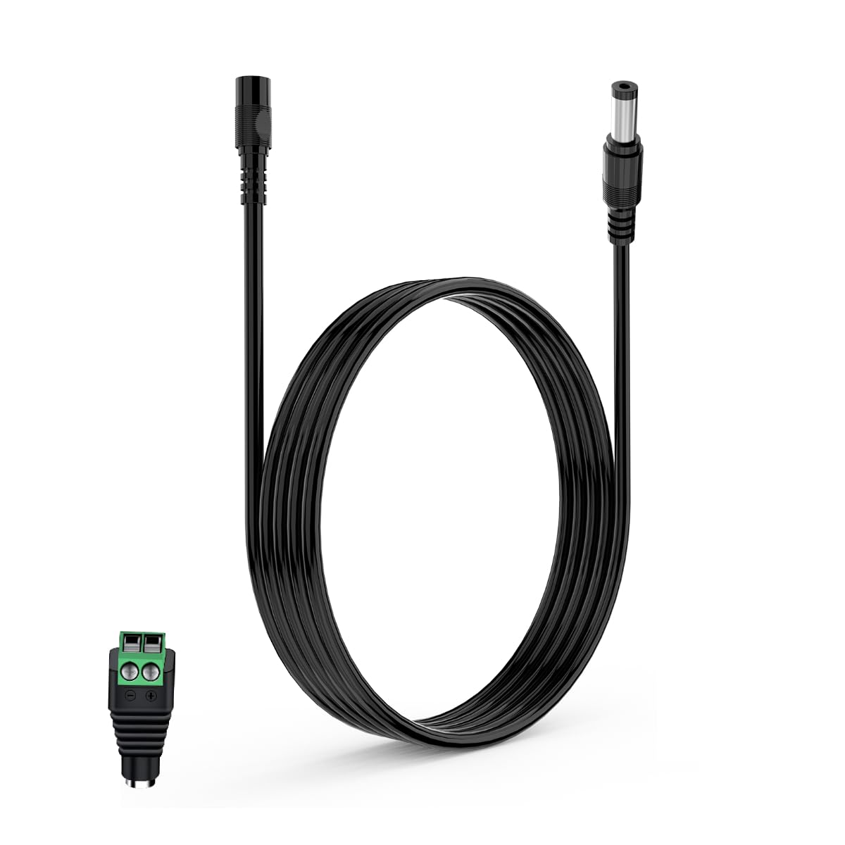 Lonnky 3 Meter LED Extension Cable, Compatible With Govee LED Strip Lights, TAPO WiFi Camera, Reolink, TP-Link Routers, NETGEAR Orbi - 5V/9V/24V, 5.5 x 2.1 mm, Female To Male LED Connectors