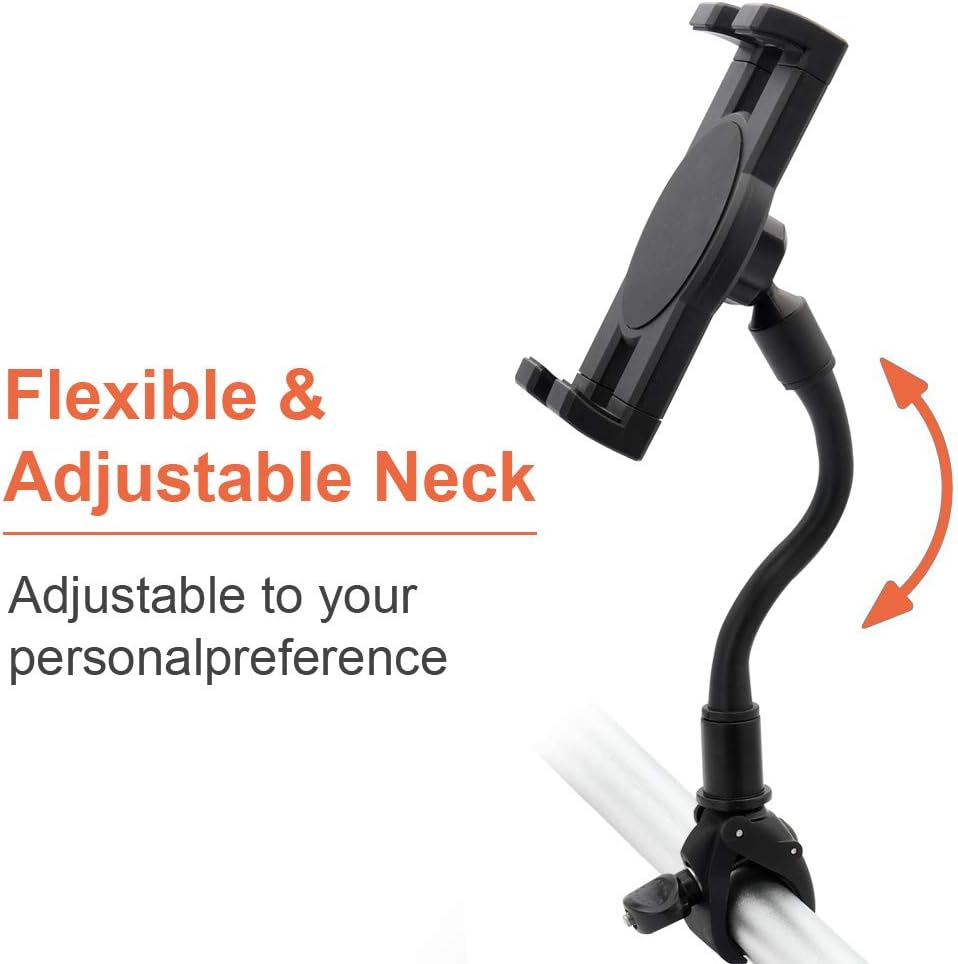 woleyi Spin Bike Tablet Holder, Gooseneck Adjustable Treadmill Exercise Bike Elliptical Tablet Mount for iPad Pro 9.7 10.5 11 - Image 4