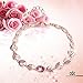 CDE 18K Rose Gold Plated Women Bracelet Bangle Embellished with Crystals fromFlower Rose Jewelry,Ideal Gifts for Her (Rose Gold Bracelet)