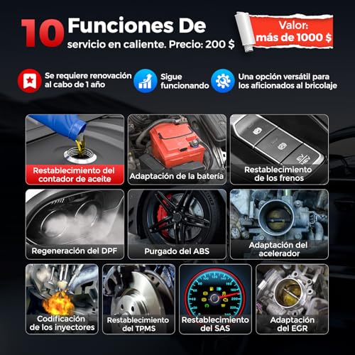 KINGBOLEN Ediag Link OBD2 Diagnosis Bi-Directional System Diagnosis Car Multi-brand, 10 Resets (Injector/TPMS/DPF/SAS/Oil/ABS/Brakes/ETS/EGR/BMS), Emission Check, Repair Guide