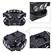 Lixada 9x10W 9LED 16/48 Channel Full Color DMX512 Sound Control Auto Rotating Mini Triangle Spider Lamp Beam Stage Light for Disco KTV Club Party