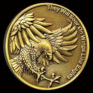 Divine Wings Christian Challenge Coin - Symbol of Strength and Faith - Inspirational Gift Token