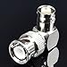 BNC Right Angle Male to Female Adapter - Nickel-Plated Alloy, 90-Degree Elbow Connector, 4-Pack for Coaxial Cables and RF Applications