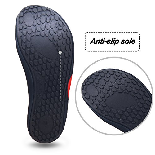 Cevinee™ (Update Version) Slip-on Water Shoes, Anti-slip Aqua Socks, Breathable Beach Swim Surf Yoga Outdoor Soft Shoes - Black Fire M