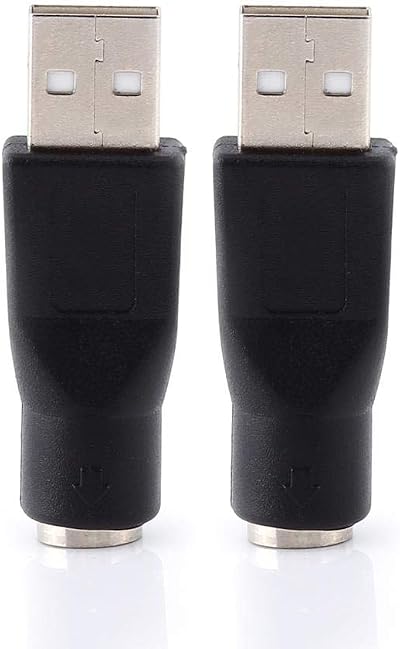Bewinner USB to PS2 Adapter 2.0 A Male to PS2 Female Converter Mouse Keyboard