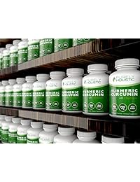 Cápsulas de Cúrcuma con extracto de pimienta negra BioPerine, ayuda a la absorción; sin esto no funcionará. 120 cápsulas veganas, 0.018 oz, suplemento de cúrcuma, 95 % de curcuminoides