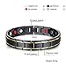 Feraco Men Titanium Magnetic Therapy Bracelet Element Magnets Relief for Arthritis Pain Charms Wristband,Gold Black