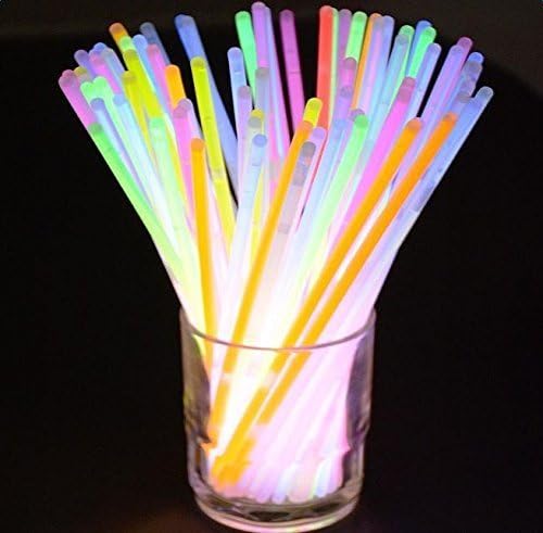 Phungo Glowstick Bulk, 100 Light Up Toys Glowing Sticks Bracelets Mixed Colors Party Favors Supplies, Tube Of 100