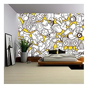 BRAND_NAMEVector Graffiti Urban Pattern Wall Decor in