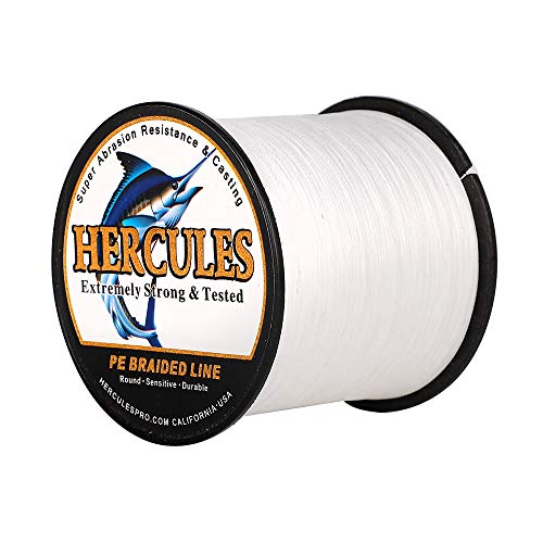 HERCULES Super Cast 100m - 2000m Yards Geflochtene Angelschnur 10lb - 300lb Test für Salzwasser Süßwasser PE Geflecht Fischdraht Superline 8 Stränge
